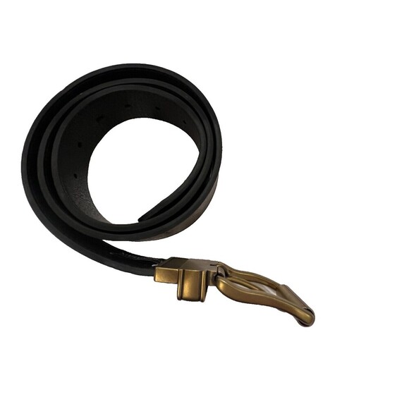 Cremieux Black Gold Crisscross Shank Reversible Belt Size 36 - Picture 3 of 5